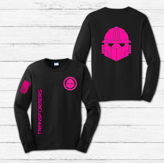 Pink Transformers Dri-Fit Long Sleeve Shirt